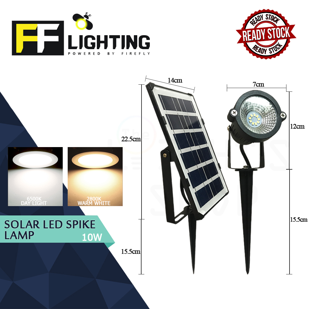 FFLighting Solar Led Spike Lamps 10W Day Light/Warm White FFLighting Solar Led Spike Lamps 10W Day Light/Warm White