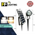 FFLighting Solar Led Spike Lamps 10W Day Light/Warm White
