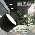 FFLighting Led Surface Downlight 18W Black Day Light