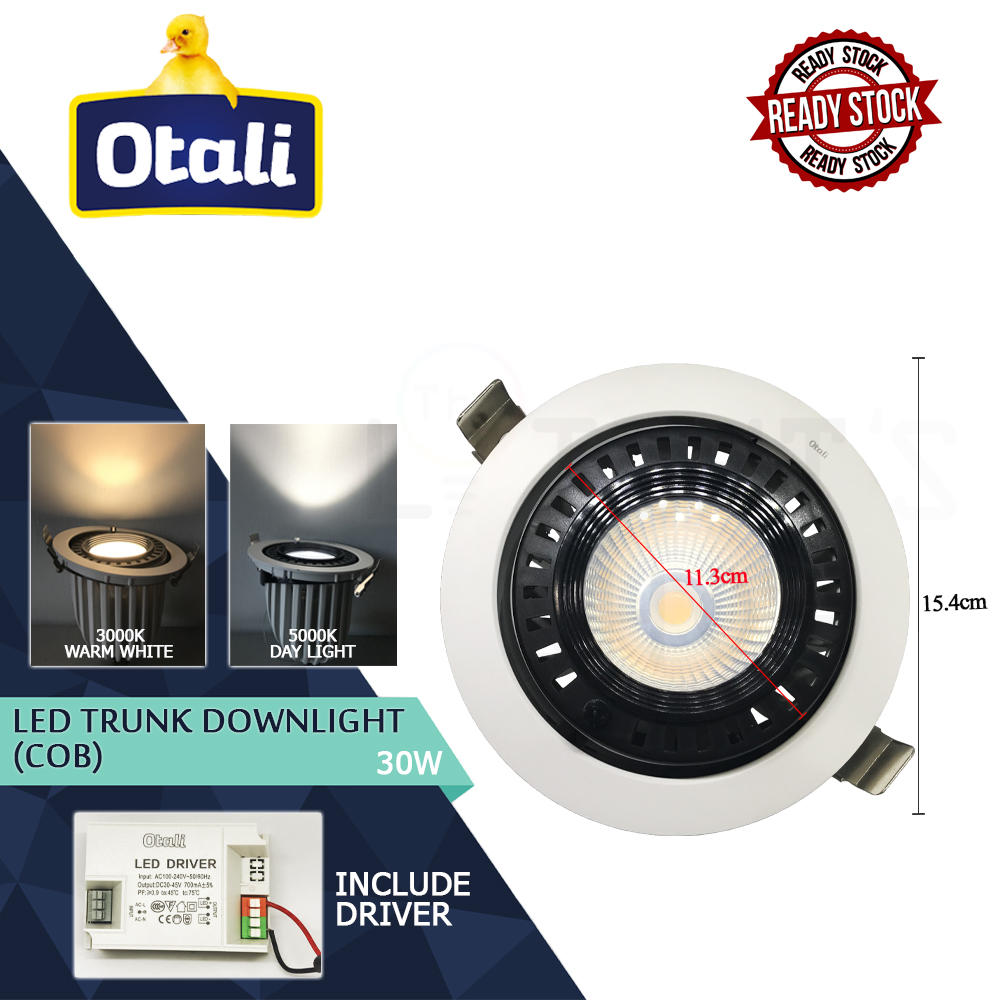 Otali Led Trunk Downlight 30W Day Light/Warm White Otali Led Trunk Downlight 30W Day Light/Warm White