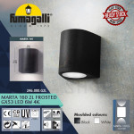 Fumagalli Marta 160 2L Black/White Frosted GX53 Led 6W 4K#Wall Light#Wall Lamp#Lampu Dinding