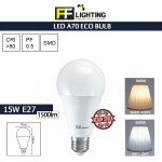 FFL Led A70 Eco Bulb 15W E27 Day Light/Warm White#FF Lighting#E27 Bulb#A70 Led Bulb#Led Bulb#Mentol#电灯泡