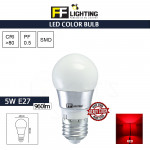 FFL Led Colour Bulb 5W E27 Red#FF Lighting#E27 Bulb#Color Bulb#Led Bulb#Mentol#电灯泡