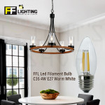 FFL Led Filament Bulb C35 4W E27 Warm White#FF Lighting#E27 Bulb#Edison Bulb#Candle Bulb#Vintage Light#Mentol#电灯泡