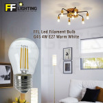 FFL Led Filament Bulb G45 4W E27 Warm White#FF Lighting#E27 Bulb#Edison Bulb#Candle Bulb#Vintage Light#Mentol#电灯泡