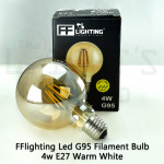 FFL Led Filament Bulb G95 4W E27 Warm White#FF Lighting#E27 Bulb#Edison Bulb#Led Bulb#G95 Bulb#Vintage Light#Mentol#电灯泡