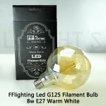 FFL Led Filament Bulb G125 8W E27 Warm White#FF Lighting#E27 Bulb#Edison Bulb#G125 Bulb#Vintage Light#Mentol#电灯泡