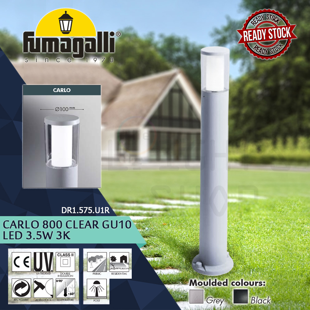 Fumagalli Carlo 800 Grey Clear GU10 Led 3.5W 3K#Landscape Light#Garden Lamp#Outdoor Light#Lampu Luar Fumagalli Carlo 800 Grey Clear GU10 Led 3.5W 3K#Landscape Light#Garden Lamp#Outdoor Light#Lampu Luar