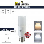 FFL Led Rocket Bulb 10W B22 Day Light/Warm White#FF Lighting#B22 Bulb#Stick Bulb#Mentol#电灯泡