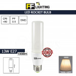 FFL Led Rocket Bulb 13W E27 Warm White#FF Lighting#E27 Bulb#Stick Bulb#Mentol#电灯泡