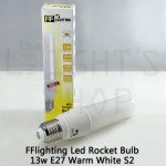 FFL Led Rocket Bulb (Series 2) 13W E27 Warm White#FF Lighting#E27 Bulb#Stick Bulb#Mentol#电灯泡
