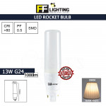 FFL Led Rocket Bulb 13W G24 Warm White#FF Lighting#G24 Bulb#Stick Bulb#Mentol#电灯泡