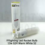 FFL Led Rocket Bulb (Series 2) 13W G24 Warm White#FF Lighting#G24 Bulb#Stick Bulb#Mentol#电灯泡