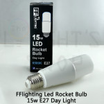 FFL Led Rocket Bulb 15W E27 Day Light/Cool White/Warm White#FF Lighting#E27 Bulb#Stick Bulb#Mentol#电灯泡