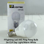 FFL Led A45 Ping Pong Bulb 3W E14 Day Light/Warm White#FF Lighting#E14 Bulb#A45 Led Bulb#A Bulb#Mentol#电灯泡