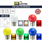 FFL Led Colour Bulb 3W B22 Day Light/Warm White/Red/Yellow/Green/Blue#FF Lighting#B22 Bulb#Led Bulb#Color Bulb#Mentol#电灯泡