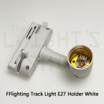 FFL Track E27 Holder Black/White#FF Lighting#Track Light Holder#E27 Base#Track Light Fitting#Track Rail Fitting