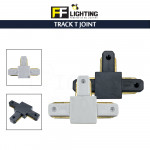 FFL Track Rail T Joint White/Black#FF Lighting#Track Rail Fitting#Track Light Fitting#Track Joint