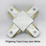 FFL Track Rail Cross(+) Joint White/Black#FF Lighting#Track Rail Fitting#Track Light Fitting#Track Joint