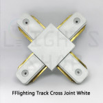 FFL Track Rail Cross(+) Joint White/Black#FF Lighting#Track Rail Fitting#Track Light Fitting#Track Joint