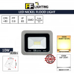 FFL Led Nickel Flood Light 10w Day Light/Warm White#FF Lighting#Outdoor Lighting#Flood Spotlight#Led Flood Light#Lampu