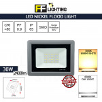 FFL Led Nickel Flood Light 30w Day Light/Warm White#FF Lighting#Outdoor Lighting#Flood Spotlight#Led Flood Light#Lampu