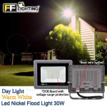 FFL Led Nickel Flood Light 30w Day Light/Warm White#FF Lighting#Outdoor Lighting#Flood Spotlight#Led Flood Light#Lampu