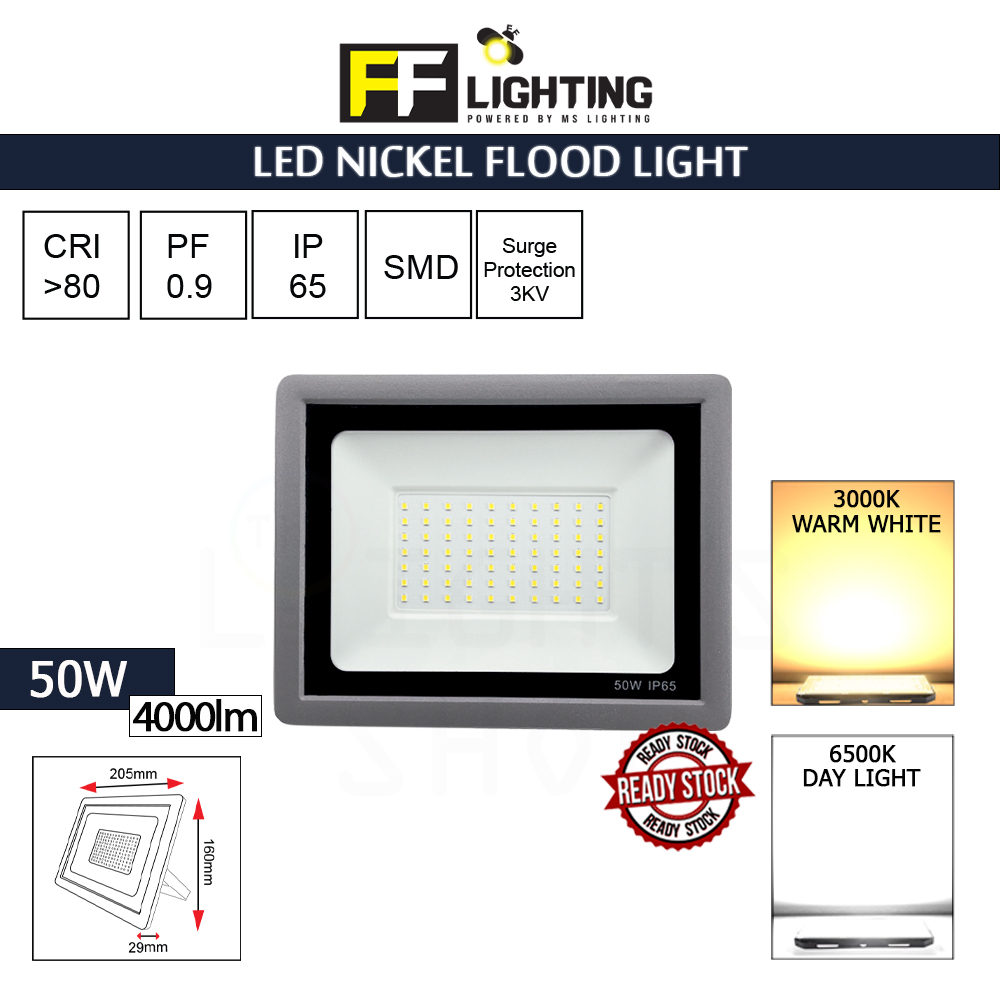 FFL Led Nickel Flood Light 50w Day Light/Warm White#FF Lighting#Outdoor Lighting#Flood Spotlight#Led Flood Light#Lampu FFL Led Nickel Flood Light 50w Day Light/Warm White#FF Lighting#Outdoor Lighting#Flood Spotlight#Led Flood Light#Lampu