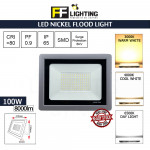 FFL Led Nickel Flood Light 100w Day Light/Cool White/Warm White#FF Lighting#Outdoor Lighting#Flood Spotlight#Led Flood Light#Lampu