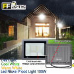 FFL Led Nickel Flood Light 100w Day Light/Cool White/Warm White#FF Lighting#Outdoor Lighting#Flood Spotlight#Led Flood Light#Lampu