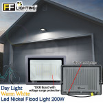 FFL Led Nickel Flood Light 200w Day Light/Warm White#FF Lighting#Outdoor Lighting#Flood Spotlight#Led Flood Light#Lampu