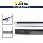 FFL Track Rail White/Black#FF Lighting#Track Rail Fitting#Track Light Fitting#Track Aluminium