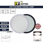 FFL Led Chlorine Ceiling Lamp 40W Black/White Day Light#FF Lighting#Led Ceiling Lamp#Led Ceiling Light#Lampu Siling#吸顶灯