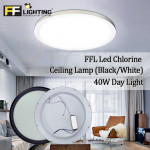 FFL Led Chlorine Ceiling Lamp 40W Black/White Day Light#FF Lighting#Led Ceiling Lamp#Led Ceiling Light#Lampu Siling#吸顶灯