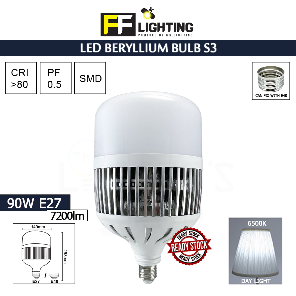 FFL Led Beryllium Bulb S3 90W E27/E40 Day Light#FF Lighting#Globe Lamp#E27 Bulb#High Power Led Bulb#Mentol#电灯泡