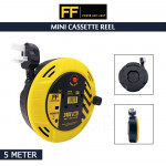 FF Power And Light Mini Cassette Reel 5 Meters FE86575#Wire Cable Reel#Industrial Cable Reel#Extension Wire Cable#电缆卷