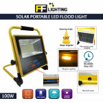 FFL Solar Portable Led Flood Light 100W Day Light#FF Lighting#Solar Light#Outdoor Lighting#Multifunction Light#Lampu#紧急灯