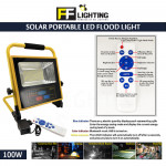 FFL Solar Portable Led Flood Light 100W Day Light#FF Lighting#Solar Light#Outdoor Lighting#Multifunction Light#Lampu#紧急灯