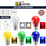 FFL Led Colour Bulb 5W B22 Day Light/Warm White/Red/Yellow/Green/Blue#FF Lighting#B22 Bulb#Led Bulb#Color Bulb#Mentol#电灯泡