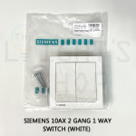 Siemens 10AX 1/2/3/4 Gang 1 Way Switch White 5TA131/2/3/41-3PC01#DELTA Relfa#Sirim Switch Socket#3 Flat Pin Plug#插座