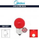Midea G40 Globe Bulb 5W E27 Red#E27 Bulb#Led Bulb#Color Bulb#Mentol#电灯泡