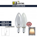 FFL Candle Bulb C35 25W/40W E14 Clear/Frost Warm White#FF Lighting#E14 Bulb#Incandescent Bulb#C35 Bulb#Mentol#电灯泡