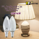 FFL Candle Bulb C35 25W/40W E14 Clear/Frost Warm White#FF Lighting#E14 Bulb#Incandescent Bulb#C35 Bulb#Mentol#电灯泡