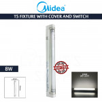 Midea T5 Fixture With Cover And Switch 8W Day Light#T5 Tube Light#Tube Fitting#Wall/Ceiling Tube#Fluorescent Tube Lamp