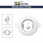 FFL Recesse GU5.3 Fitting White#FF Lighting#GU5.3 Holder#GU5.3 Casing Frame#Downlight Housing#Spotlight/Eyeball Fitting