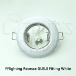 FFL Recesse GU5.3 Fitting White#FF Lighting#GU5.3 Holder#GU5.3 Casing Frame#Downlight Housing#Spotlight/Eyeball Fitting