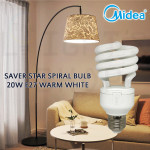 Midea Saver Star Spiral Bulb 20W E27 Warm White#E27 Bulb#Mentol Lampu#电灯泡