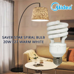 Midea Saver Star Spiral Bulb 20W E27 Warm White#E27 Bulb#Mentol Lampu#电灯泡