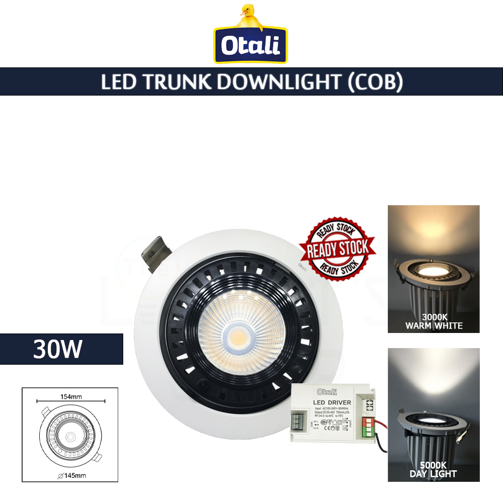 Otali Led Trunk Downlight 30W Day Light/Warm White#Led Downlight#Ceiling Light#Eyeball#Spotlight#Lampu Siling#吸顶灯 Otali Led Trunk Downlight 30W Day Light/Warm White#Led Downlight#Ceiling Light#Eyeball#Spotlight#Lampu Siling#吸顶灯