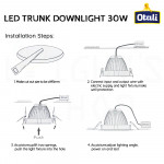 Otali Led Trunk Downlight 30W Day Light/Warm White#Led Downlight#Ceiling Light#Eyeball#Spotlight#Lampu Siling#吸顶灯